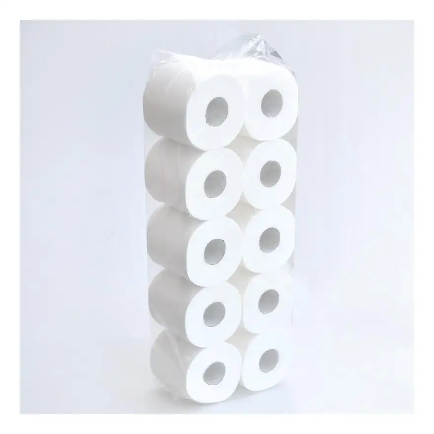 Белая туалетная бумага оптом рулон туалетной бумаги рулон ткани пакет из 10 4Ply полотенца ткани ежедневной очистки полотенце толстое