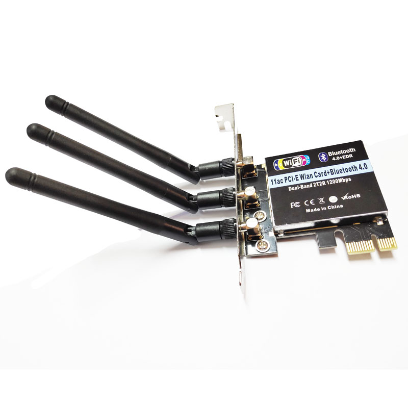 Двухдиапазонная 2,4G и 5G 1200M PCIE беспроводная карта wifi и bt4.0 беспроводной адаптер