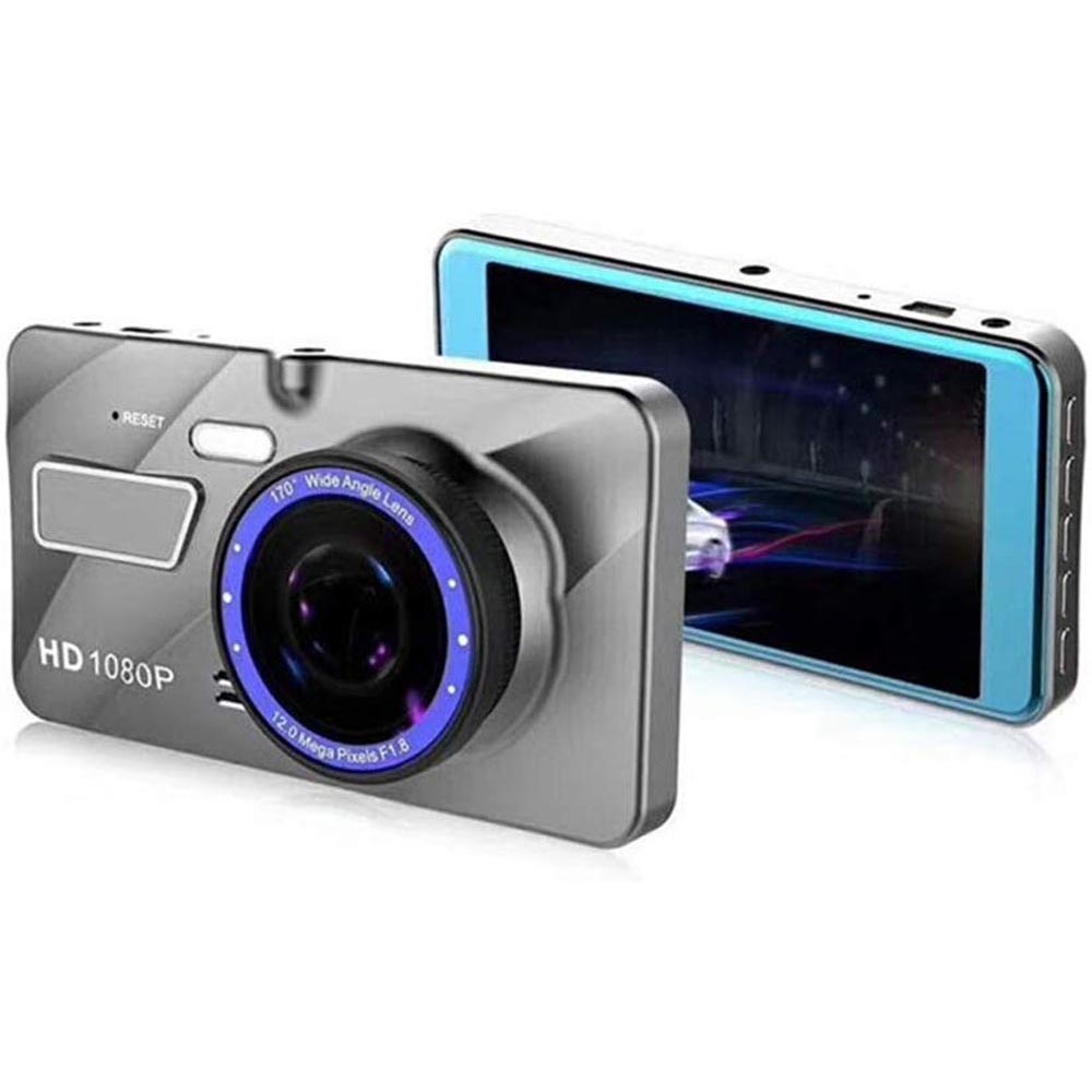 Car Dash Cam 4 inch LCD FHD 1080p Dual Lens Front and Rear DVR Video Recorder Car Camera
