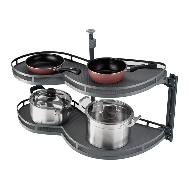 China Supplier Supeni Kitchen Accessories Mirage Series Kitchen Pull Out Revoling Cabinet Corner Basket