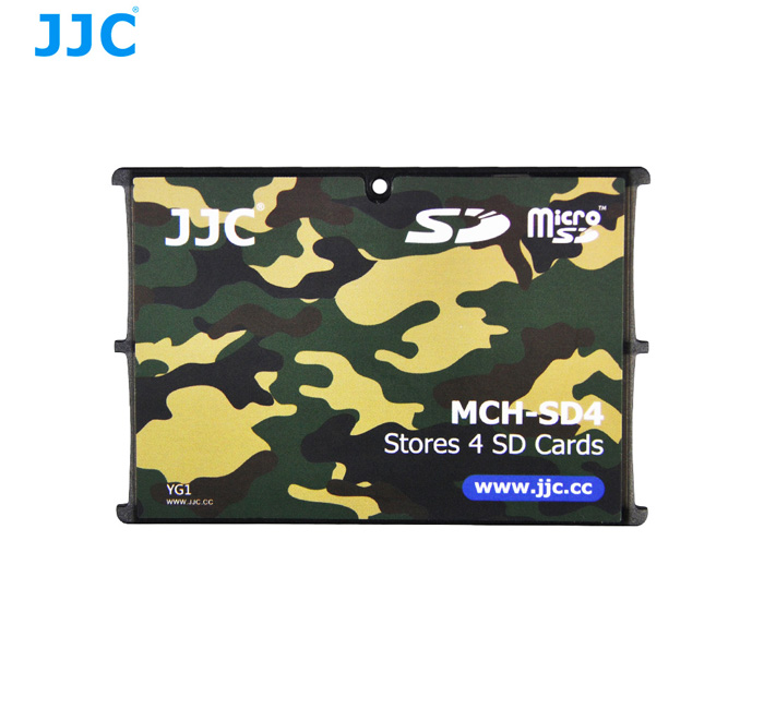 JJC MCH-SD4YG слот для карт памяти держатели подходит 4 SD карты (размер кредитной карты держатель и записи идентификационная метка)