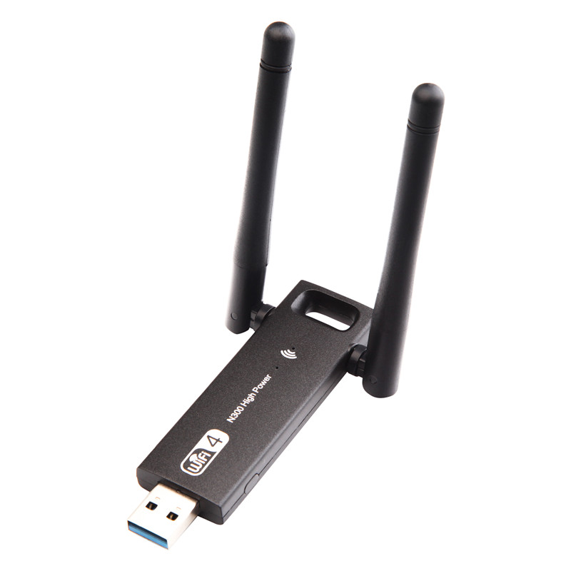 Высокомощный Wi-Fi адаптер 2,4 ГГц 300 Мбит/с USB беспроводная сетевая карта