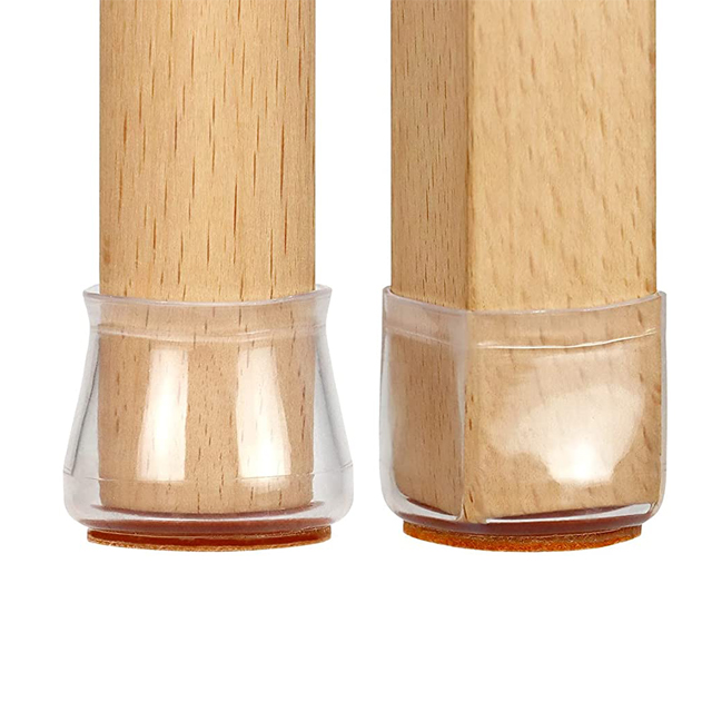 Transparent Table Silicone Furniture Legs Rubber Plastic High Transparency Chair Leg Caps