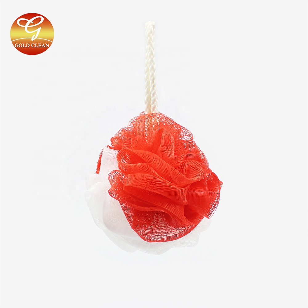 Губка для ванны Loofah, душевая пуф, отшелушивающий скребок для тела, мяч, двойной сетчатый пуф, губки для ванны