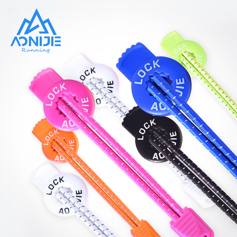 AONIJIE E4055 Светоотражающие эластичные шнурки для детей и взрослых Одна пара обуви без завязывания со шнуровкой для кроссовок ботинок для бега марафона походов