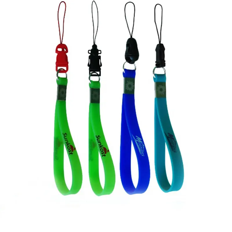 Customized silicone mobile phone strap