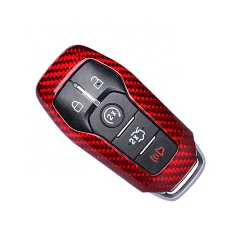 Чехол для ключа дистанционного управления CARMON для Ford Mustang Smart, чехол из натурального сухого углеродного волокна для Ford Mustang 2015 2016 2017