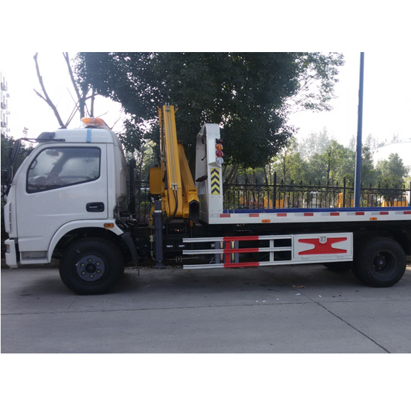 Подержанный кран Dongfeng duolika, легкий грузовик с плоской платформой и краном