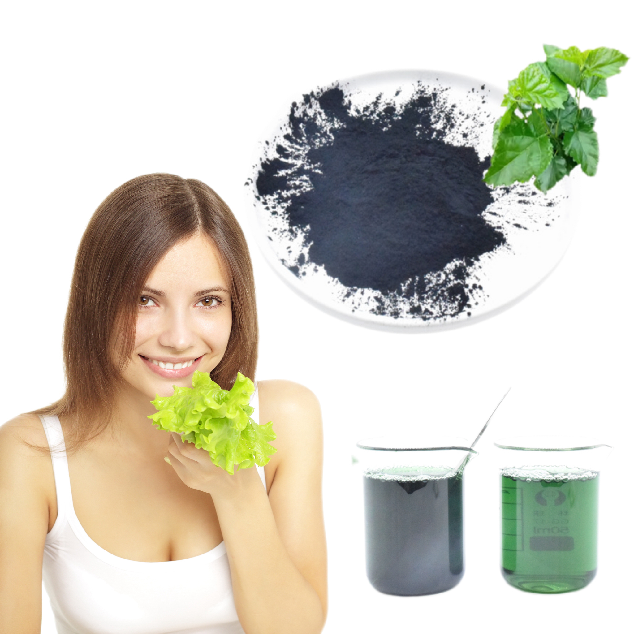 High Quality Best Price Bulk Pigment Powder Chlorophyll Sodium Copper Chlorophyllin Wholesale 99% Chlorophyll Extract Powder