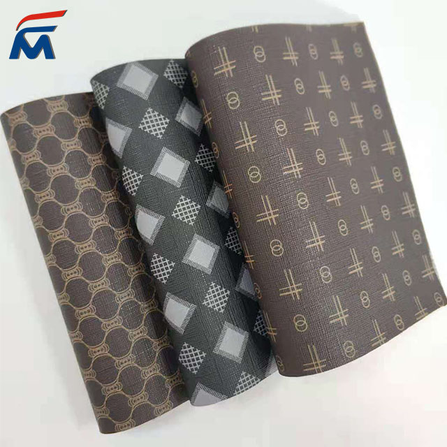 Customized Pattern Faux Leather Sheets Waterproof Vinyl Printed Synthetic Faux Leather