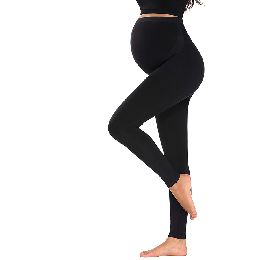 maternity pants extender Over The Belly Extra Pants Extender Not See Through Maternity Yoga Pants for All Stages of Pregnancy
