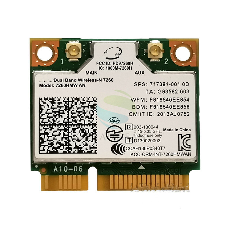 Двухдиапазонный беспроводной ноутбук-N 7260AN 7260HMWAN 7260HMW Half Mini Pci-e 300 Мбит/с беспроводной Wi-Fi BT 4,0 Wlan-карта