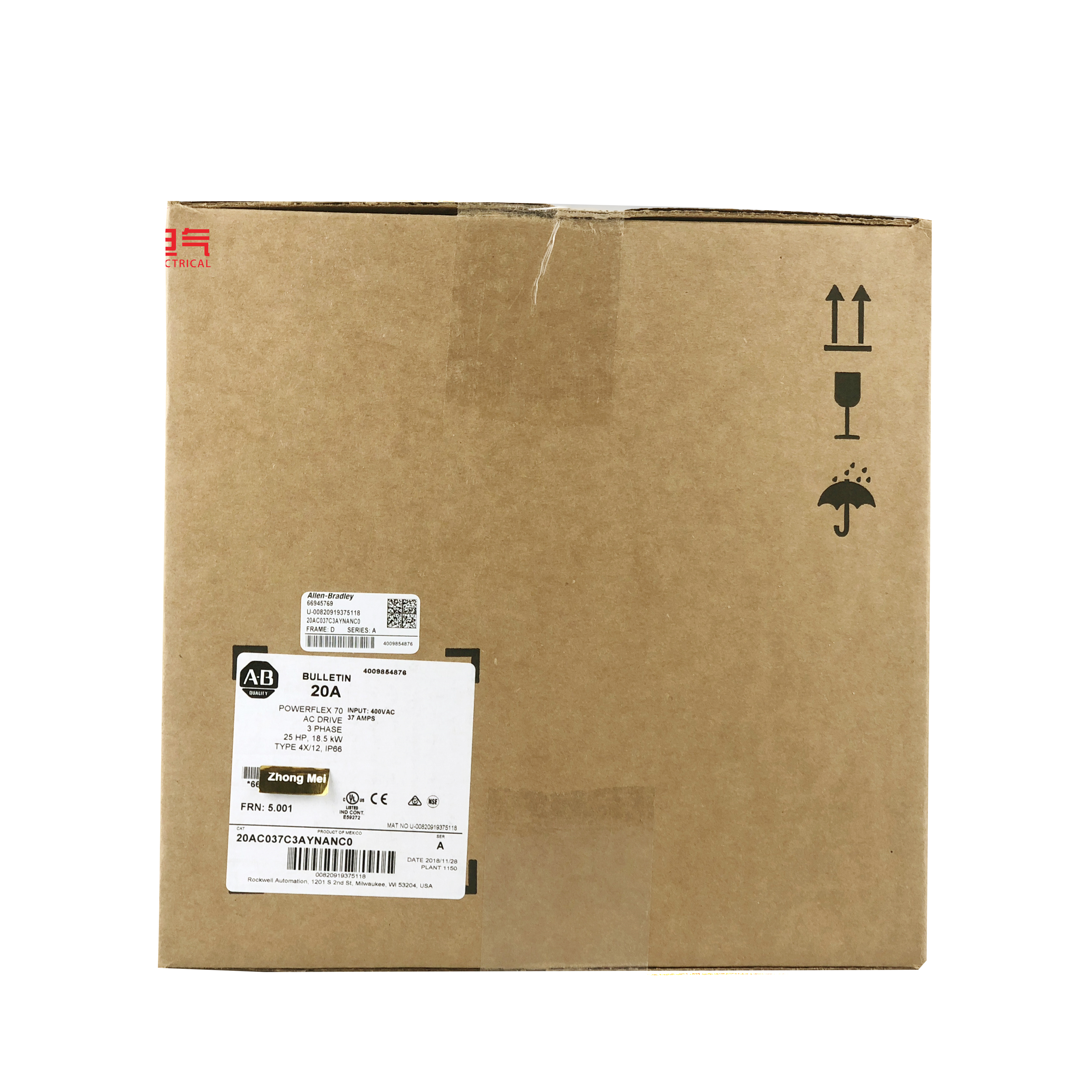 Factory Seal Allen Bradley PowerFlex 70 Series 20AC037C3AYNANC0 Inverter AB Frequency Converter in stock