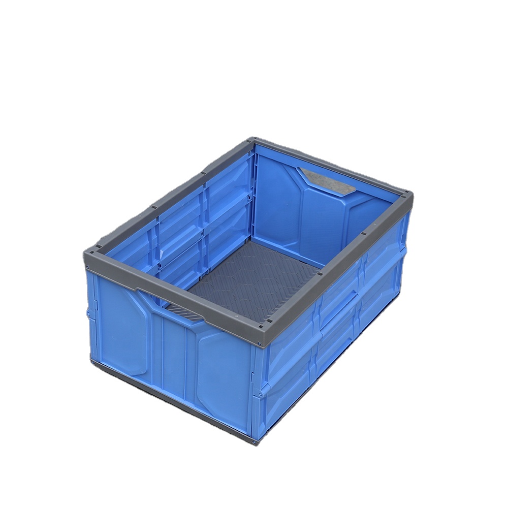 wholesale square plastic boxes blue folding turnover boxes