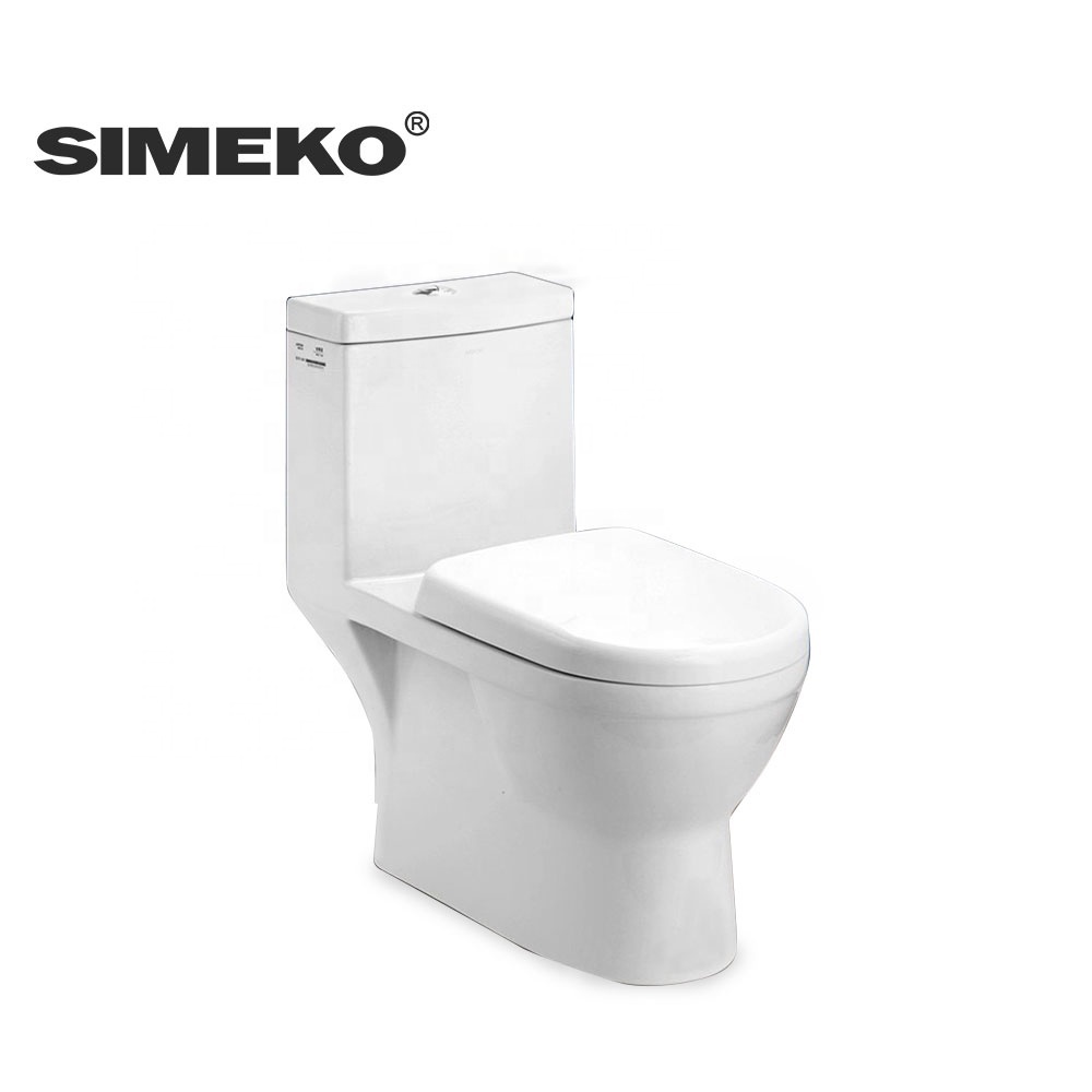 SK-T03 New Bathroom Design Toilet Set Sanitary Wares One Piece Floor Mounted Hotel Gravity Flushing Dual-flush Elongated Contemp