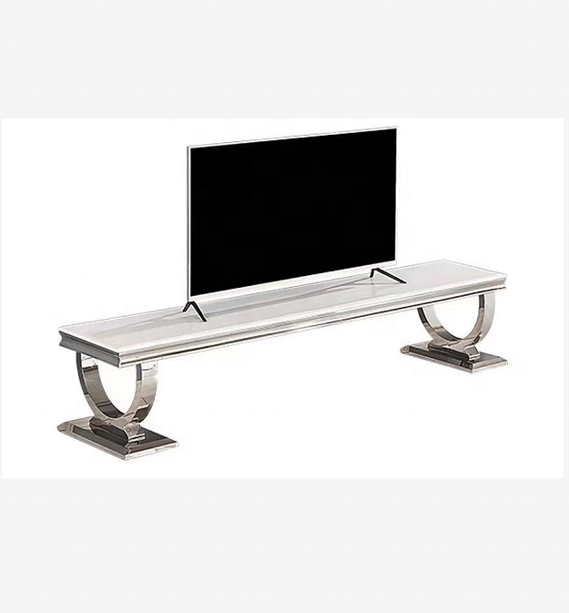 2021 Saudi European American poplar living room console Table with silver gold stainless steel