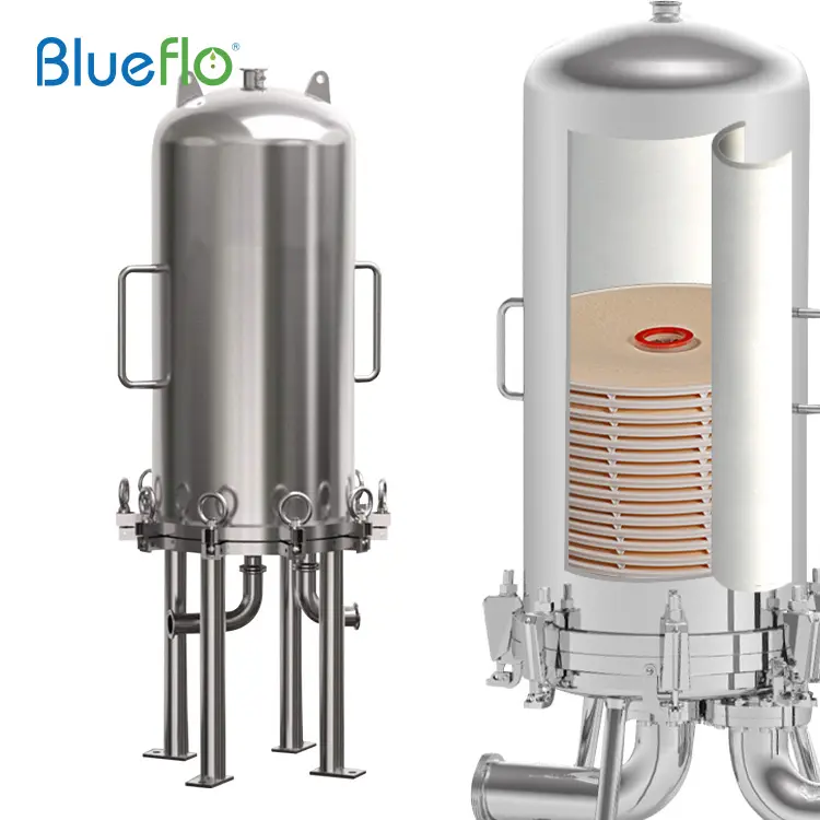 China Manufacturer Filter Housing Food Grade Oil Extract Lenticular Filter Housing 316L Precision Stainless Steel  Depth Filter