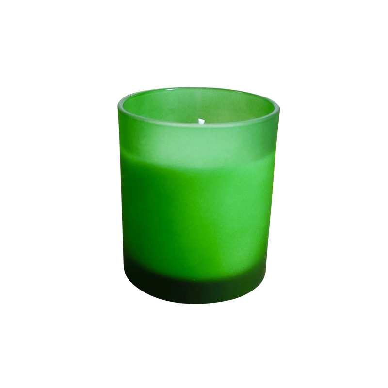 Wholesale custom logo empty jars black green glass candle jar