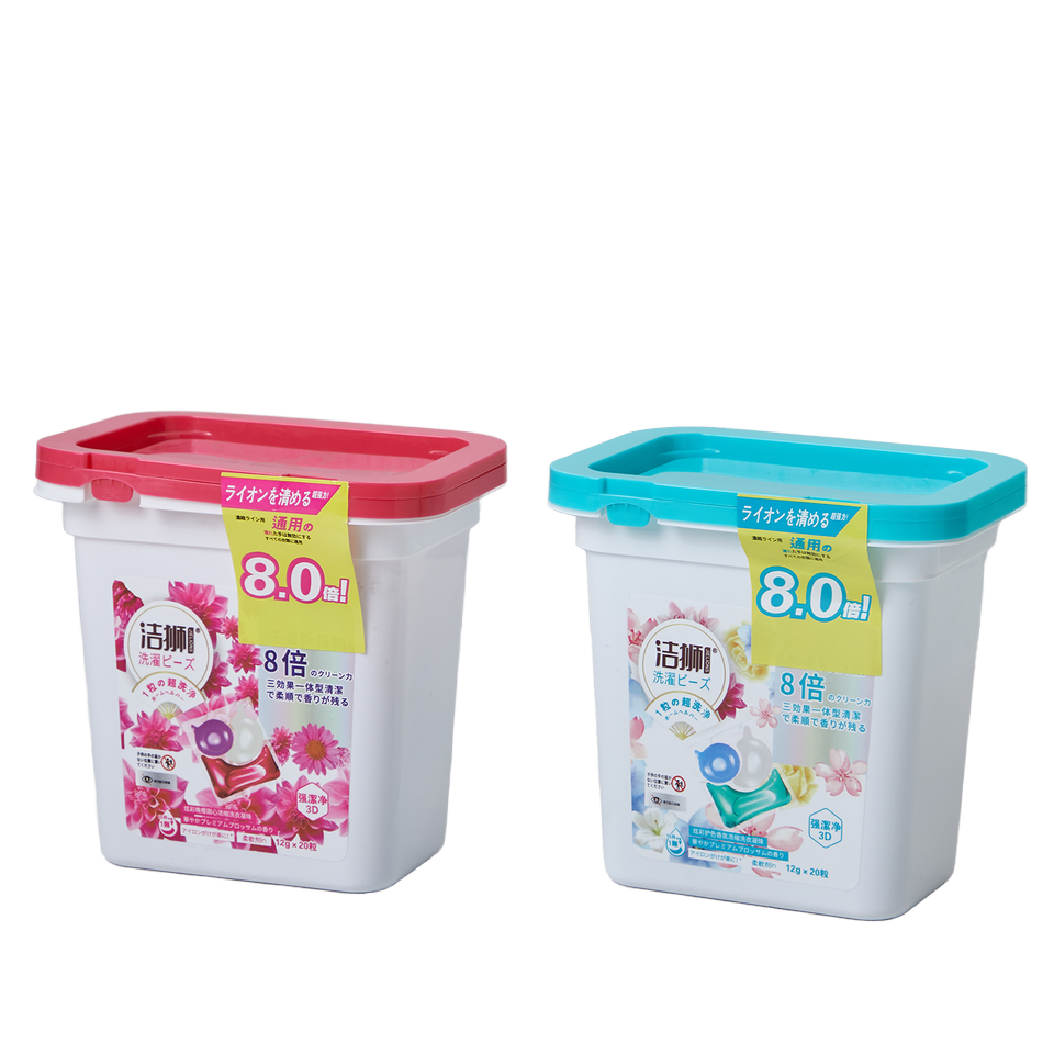 Two-Color 3-in-1 Active Substance 8x Concentrated 3D Feeling Laundry Coagulant Gel 12 Capsules Box Direct Factory Apparel