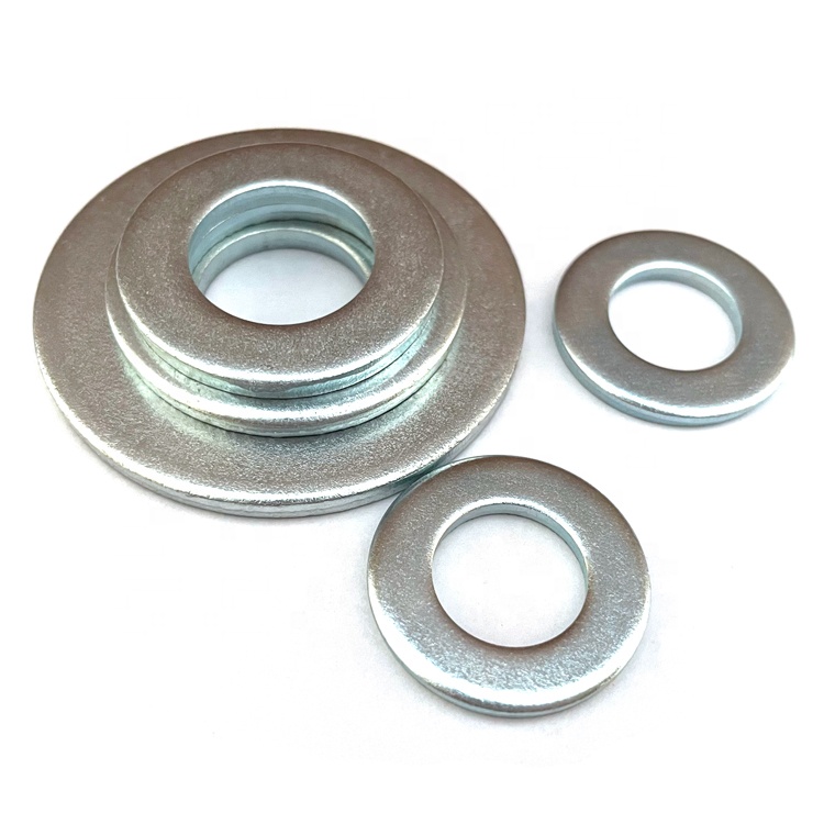 China Metal Steel Thin Plain Shim Washers Carbon Steel Galvanized Zinc Plated Large Flat Washer DIN125 Washers in Stock