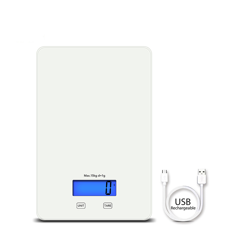 Многофункциональный Durable15kg USB Перезаряжаемый электронный кухонный Вес цифровые весы для взвешивания еды