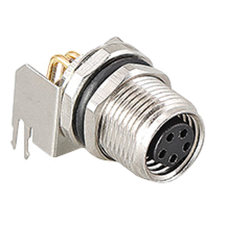 M8 Panel Mount Usb metal housing Type Right Angled Sata Connector Female Pcb