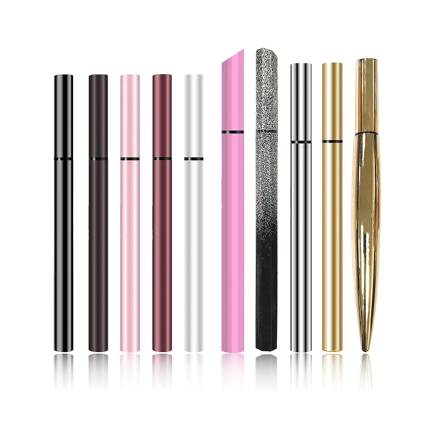 Private label liquid eye liner glue no magnetic pencil eyelash black clear waterproof adhesive eyeliner pen