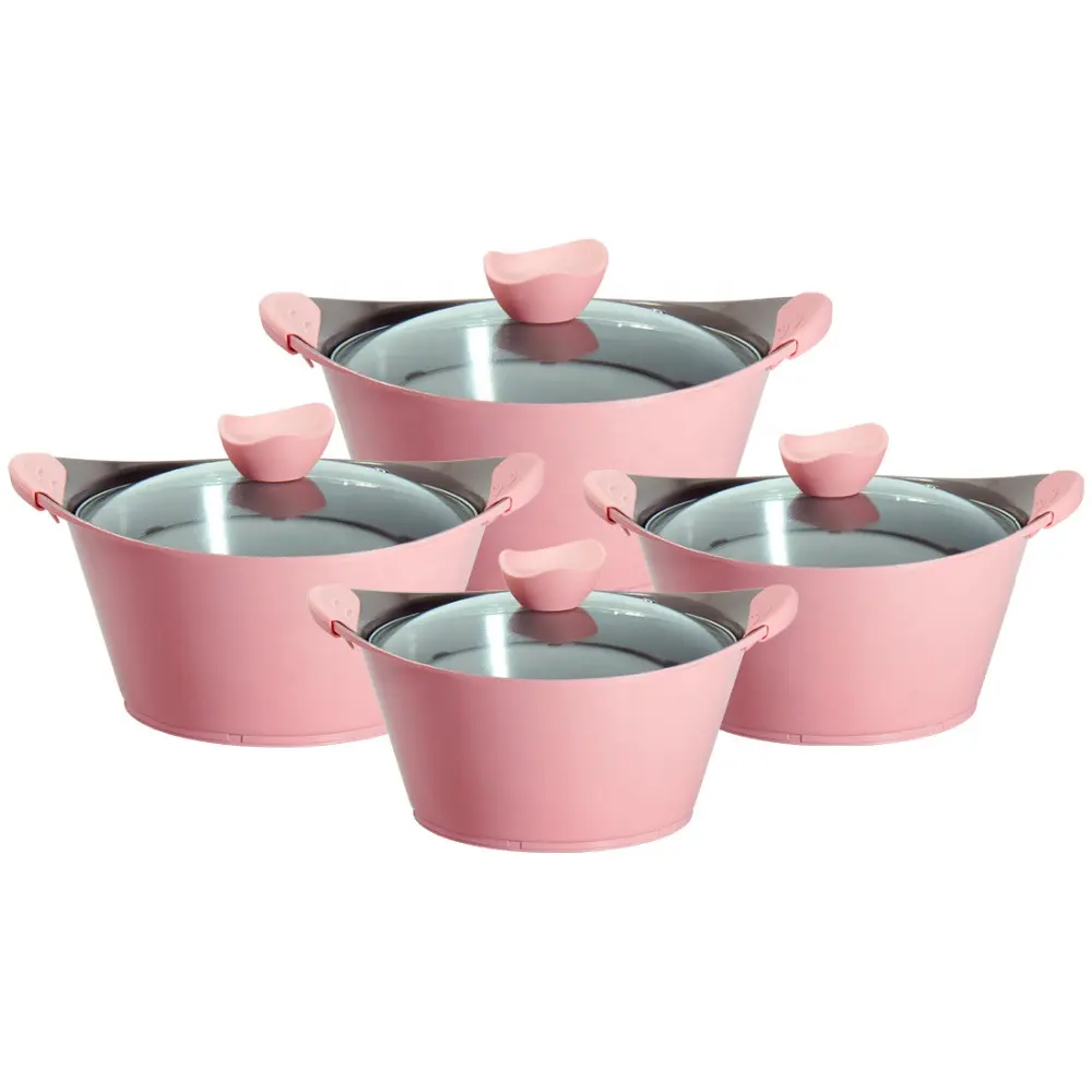 cooklover 8pcs diecast Aluminum nonstick Ceramic cooking pot cookware sets