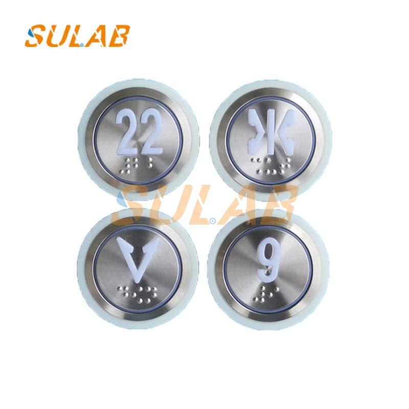 High Quality Round Stainless Steel Elevator Push Button Switch Elevator COP LOP HOP Press A4N18639 elevator Parts Lift A4n18639