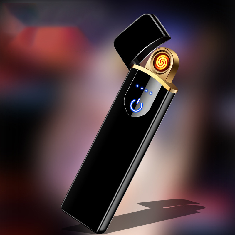 Custom design Smoking Accessories wholesale lighter Gift Package cool Black gold red Cigarette Lighters USB rechargeable