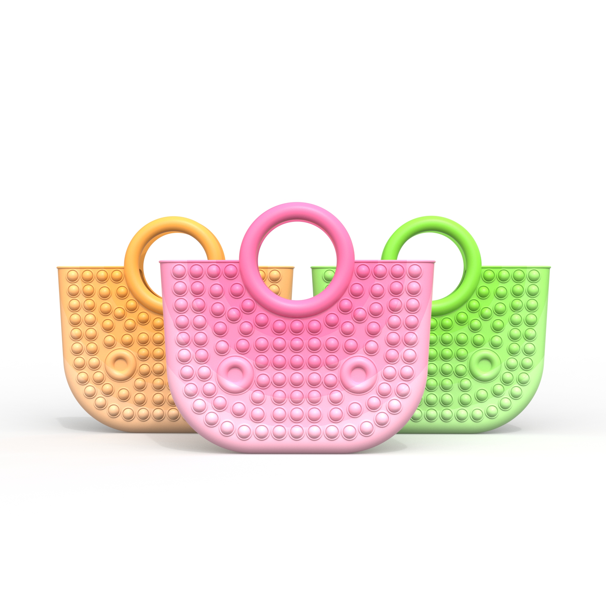 2021 Amazon Newest Rainbow Handbag Popping It Bag Toy,Colorful Push It Popping Handbag,Silicon Handbag Push Pop Simple Dample