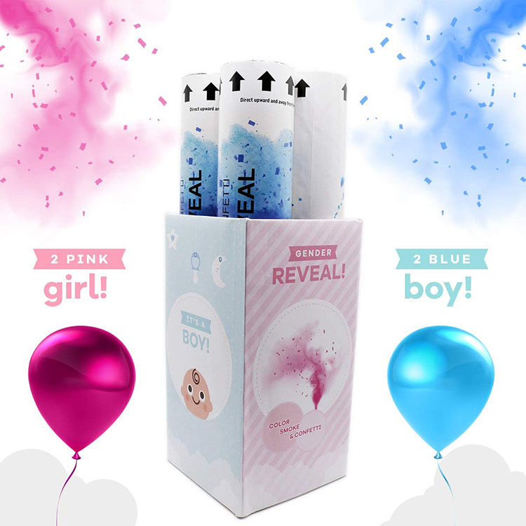 Baby Shower Party Decoration Biodegradable Pink And Blue Gender Reveal Party Paper Confetti Cannon
