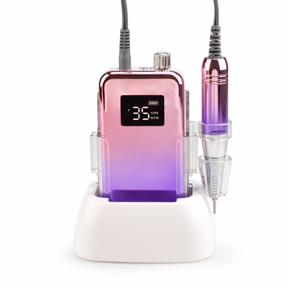 2024 New Customize Nail Polisher Professional Carbon Brush 35000rpm E File Cordless Electric Portable Nails Drill Machine