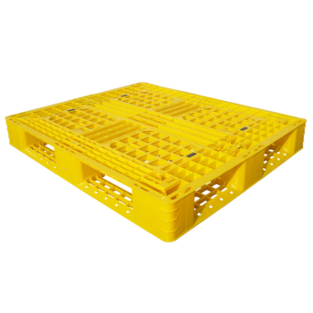 LINKIND 1300x1100x150mm Six Runners Heavy duty Flat Top Deck Single Face 100% Virgin HDPE Used Plastic Pallet TP-1311WT