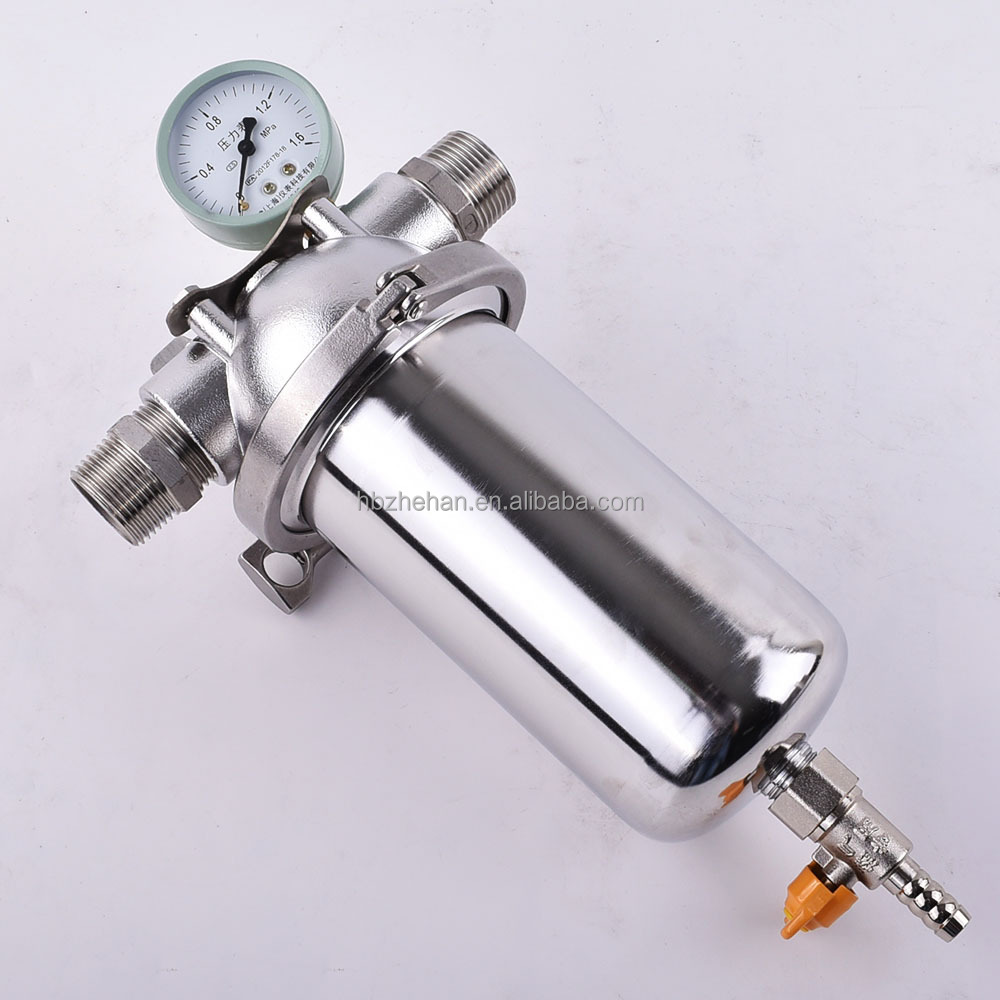Adapter fitting is available for 1 inch inner thread connection front-end filter device for tap water pipeline pre filter
