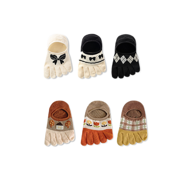 wholesale baby cute cotton ankle socks lovely children cartoon five toe finger socks baby five toe socks