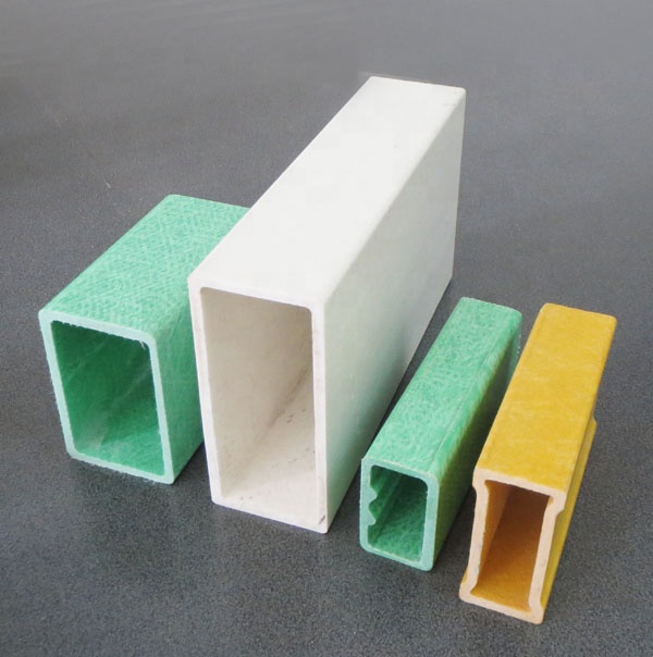Pultruded fiberglass pole, glass fiber hollow rod, frp rectangular tube