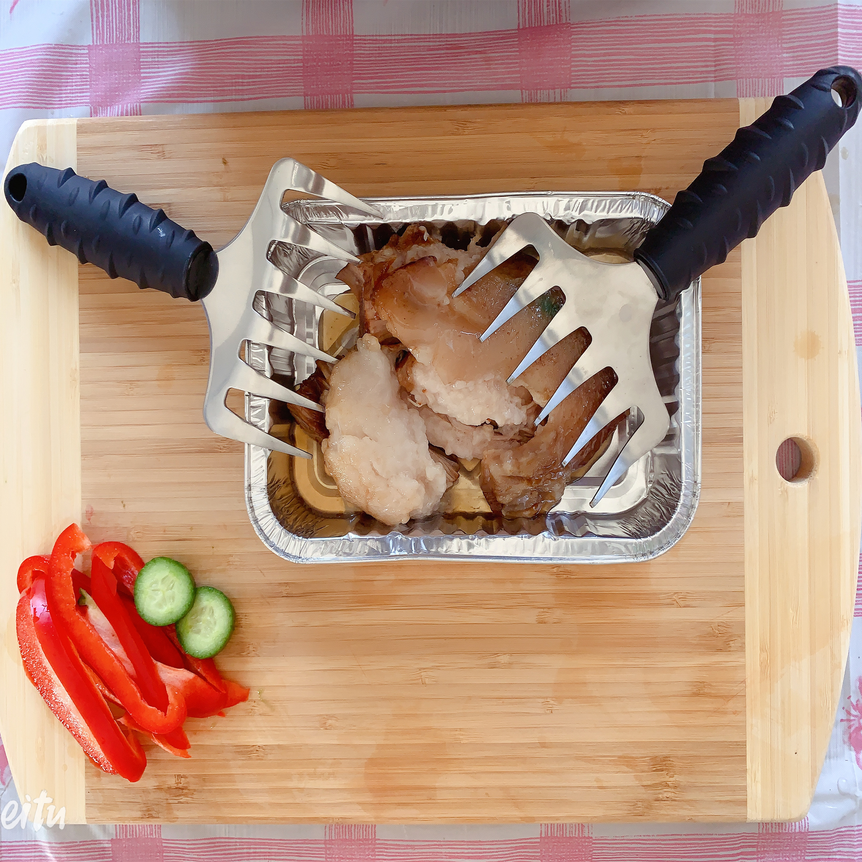 Измельчитель мяса медвежьего когтя из свинины, гриль, набор захвата, вилки, Когти для барбекю и мяса
