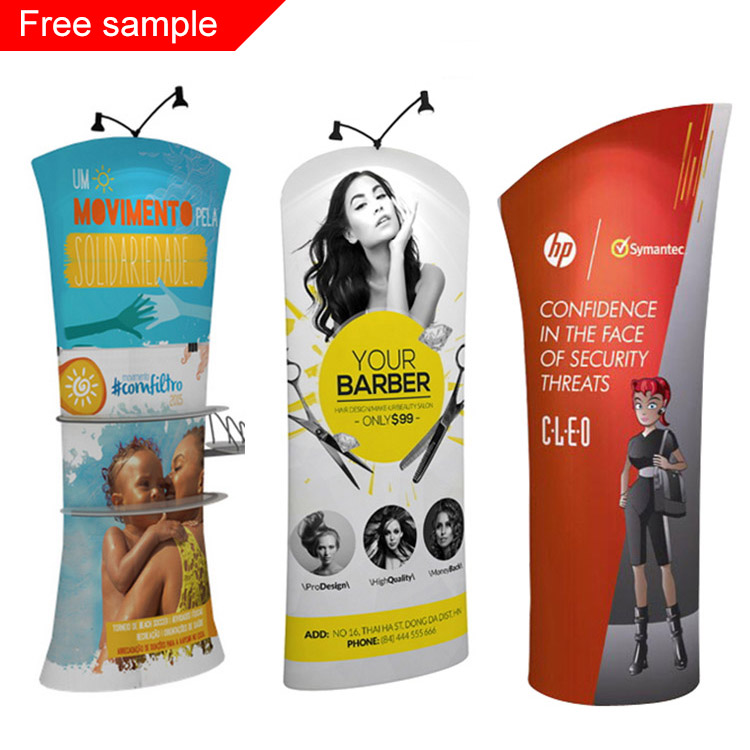 Quick Tension Fabric stand Retractable Portable Aluminum Tube Trade Show Banner Stand Display For Exhibition