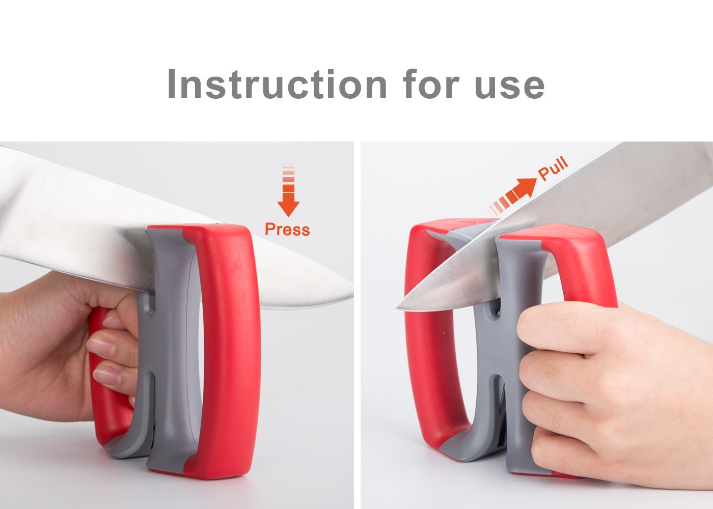 Kitchen X Shape Knife Sharpener Tool with two sharpening modes Safe and Easy Stocked Season Everyday