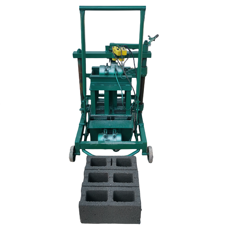KM2-45 mobile cement brick making machine to produce 400-150-200mm square hole hollow brick Concrete bricklaying machine