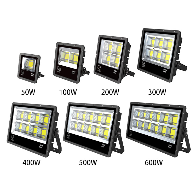 Durable High Power Wall Mounting Die-casting Aluminum Smd Ip66 50 100 200 300 400 500 600 Watt Led Floodlight Outdoor