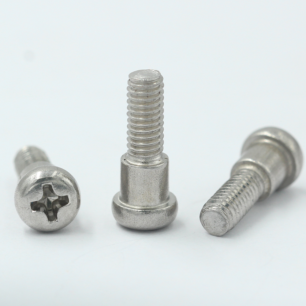 Fastener china carbon steel step cross pan head shoulder screw