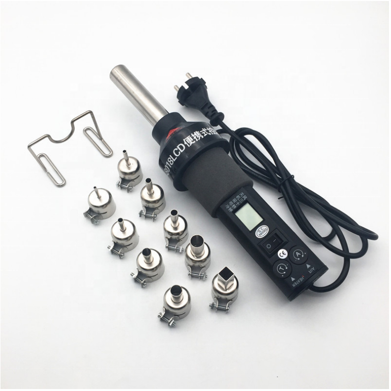 GJ-8018LCD портативный BGA паяльная станция горячего воздуха пистолет ниже пайка фен паяльной станции инструмент 220V 450W Регулируемый
