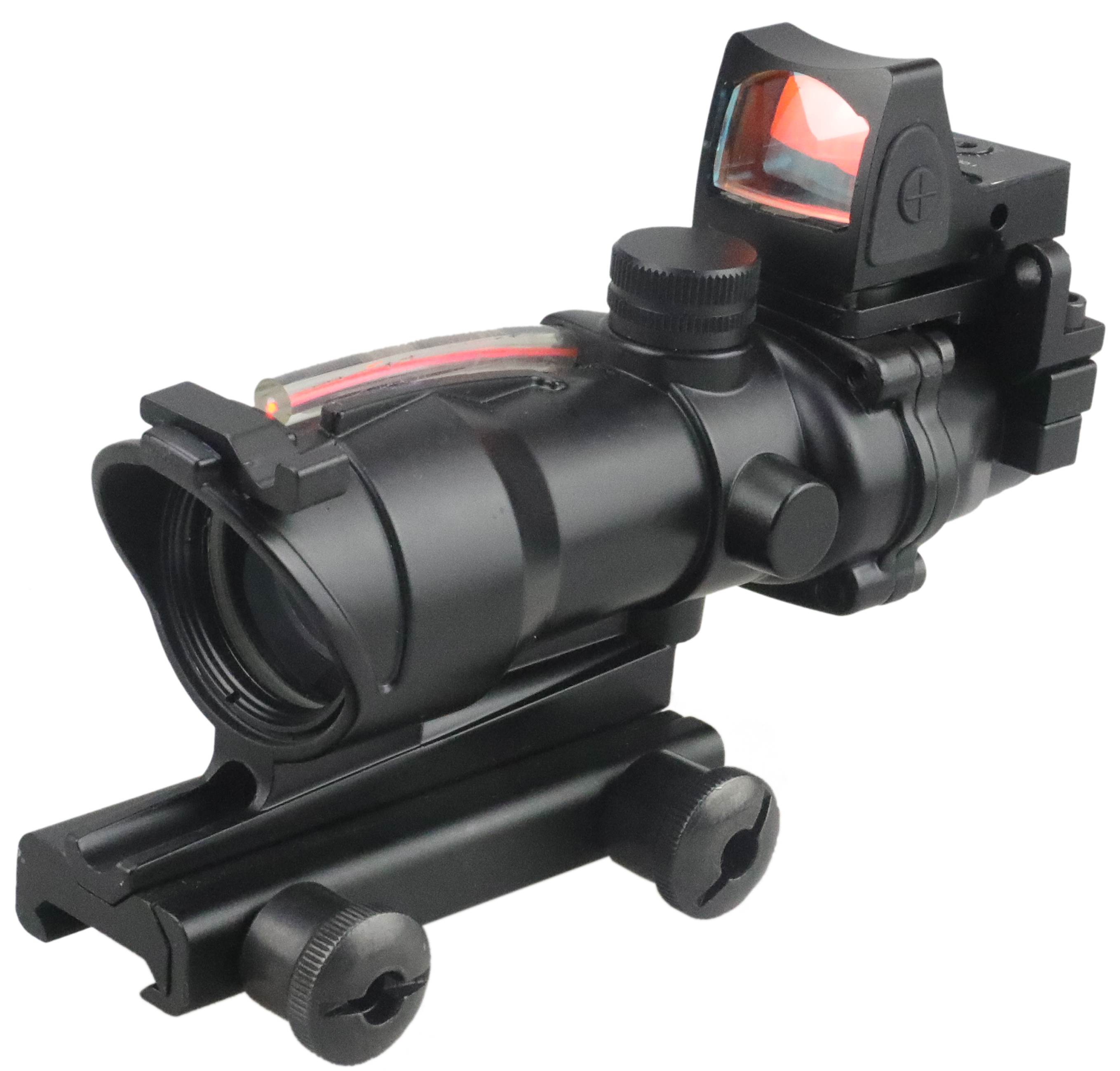 Sipke scopes 4X32 magnification Fiber optic prism scope combine with HD1077 red dot sight for outdoor hunting sports