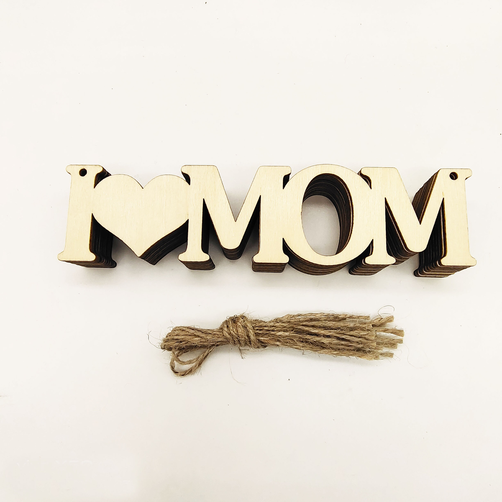 2021Father's Day and Mother's Day New Wooden Crafts Creative Home Gift Wooden Pendant Hollow Decoration
