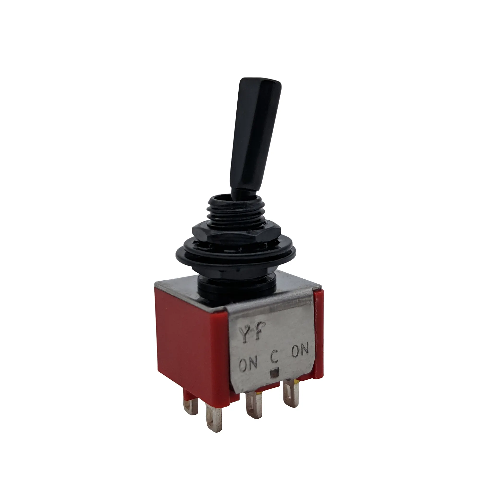 5A 250VAC Rating 6 Pin ON ON ON 3 Way Solder Terminal Black Mini Toggle Switch