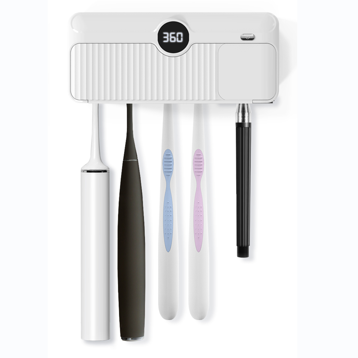 LULA Portable Wall Mounted UV Toothbrush Razor Holder Disinfection Case USB Rechargeable Toothbrush Sterilizer