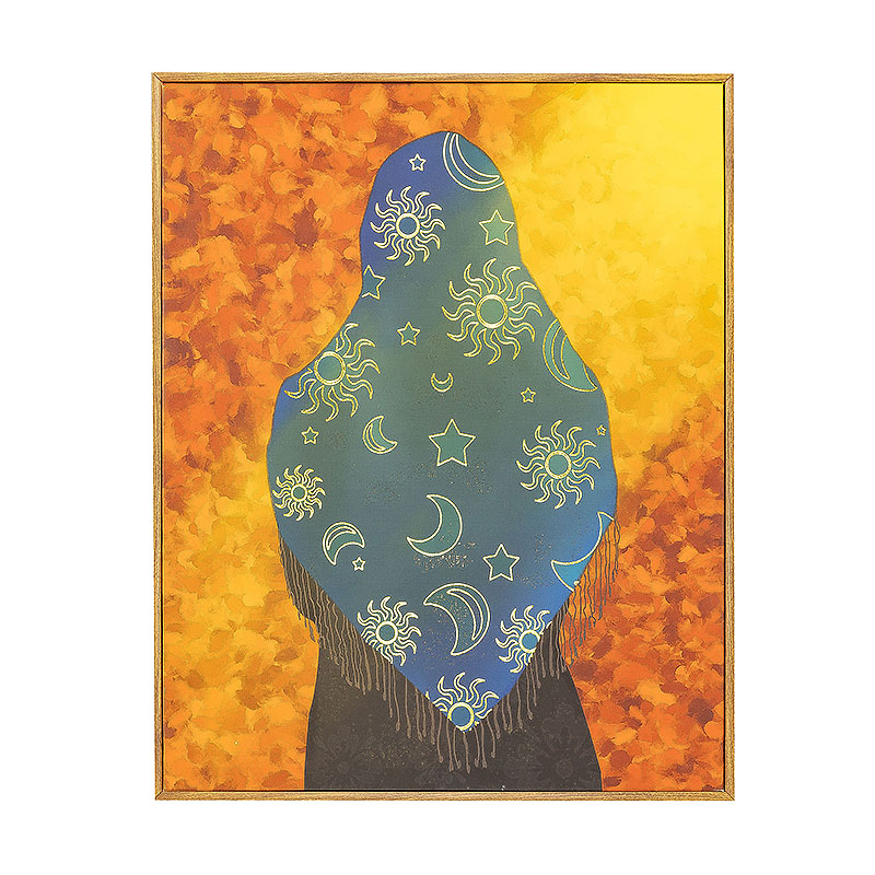 Framed Prints Potrait Art Canvas with Gold Foil Canvas for Art Painting