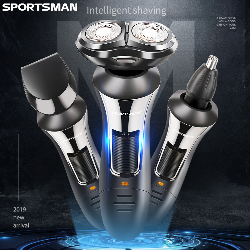 Новый дизайн SPORTSMAN 536 мульти-функциональный 3-в-1 для стрижки волос для мужчин электрическая бритва